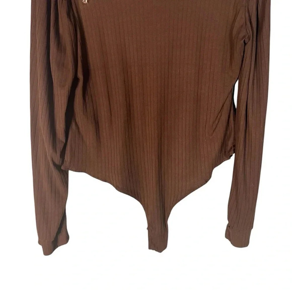 Charlotte Russe Brown long sleeve Bodysuit - Picture 2 of 4